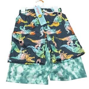 Cat & Jack Boys' Dinosaur and Tie-Dye Pajama Bottom Set - Size Small - NWT
